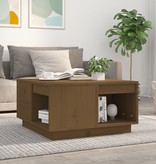 VidaXL Salontafel 60x61x32,5 cm massief grenenhout honingbruin