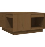VidaXL Salontafel 60x61x32,5 cm massief grenenhout honingbruin