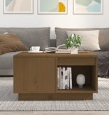 VidaXL Salontafel 60x61x32,5 cm massief grenenhout honingbruin