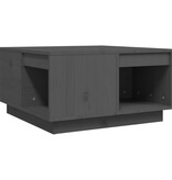 VidaXL Salontafel 60x61x32,5 cm massief grenenhout grijs
