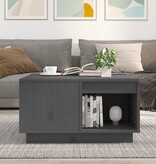 VidaXL Salontafel 60x61x32,5 cm massief grenenhout grijs