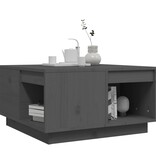 VidaXL Salontafel 60x61x32,5 cm massief grenenhout grijs