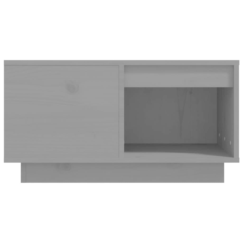 VidaXL Salontafel 60x61x32,5 cm massief grenenhout grijs