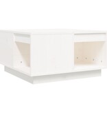 VidaXL Salontafel 60x61x32,5 cm massief grenenhout wit