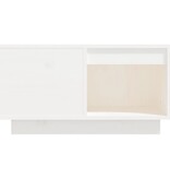 VidaXL Salontafel 60x61x32,5 cm massief grenenhout wit