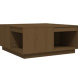 VidaXL Salontafel 80x81x36,5 cm massief grenenhout honingbruin