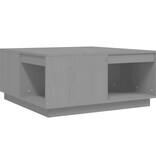 VidaXL Salontafel 80x81x36,5 cm massief grenenhout grijs