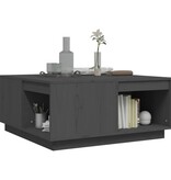 VidaXL Salontafel 80x81x36,5 cm massief grenenhout grijs