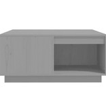VidaXL Salontafel 80x81x36,5 cm massief grenenhout grijs