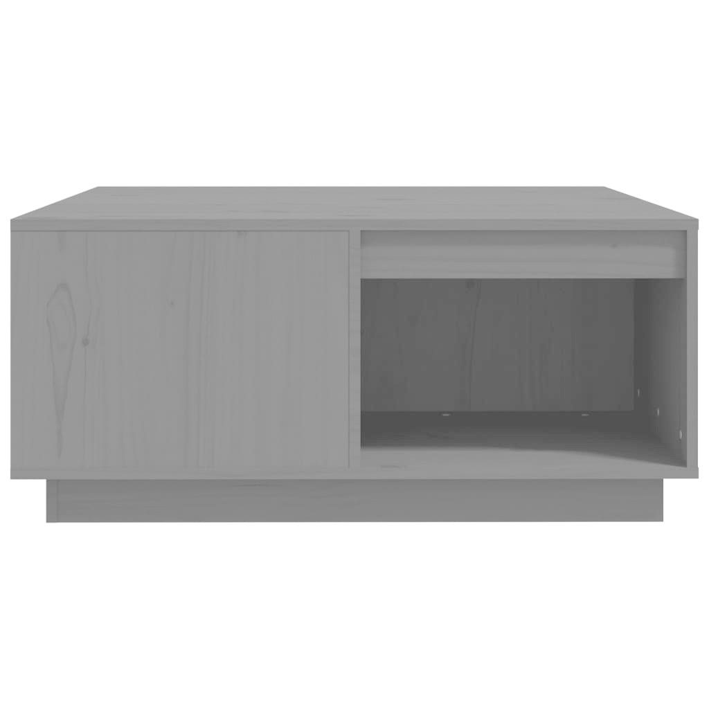 VidaXL Salontafel 80x81x36,5 cm massief grenenhout grijs