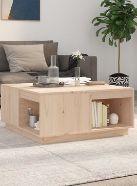 VidaXL Salontafel 80x81x36,5 cm massief grenenhout