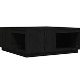 VidaXL Salontafel 100x101x40,5 cm massief grenenhout zwart