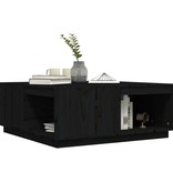 VidaXL Salontafel 100x101x40,5 cm massief grenenhout zwart