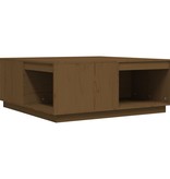 VidaXL Salontafel 100x101x40,5 cm massief grenenhout honingbruin