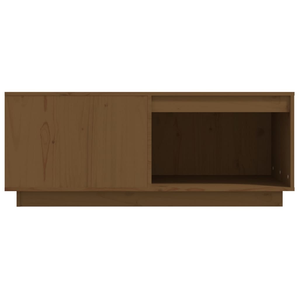 VidaXL Salontafel 100x101x40,5 cm massief grenenhout honingbruin