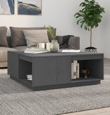 VidaXL Salontafel 100x101x40,5 cm massief grenenhout grijs