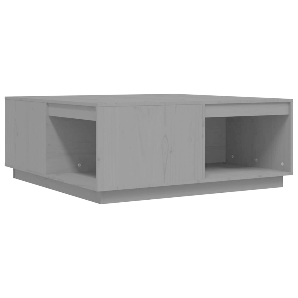 VidaXL Salontafel 100x101x40,5 cm massief grenenhout grijs