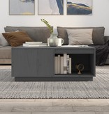 VidaXL Salontafel 100x101x40,5 cm massief grenenhout grijs
