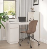 VidaXL Bureau 110x53x117 cm massief grenenhout wit