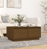 VidaXL Salontafel 80x50x35 cm massief grenenhout honingbruin