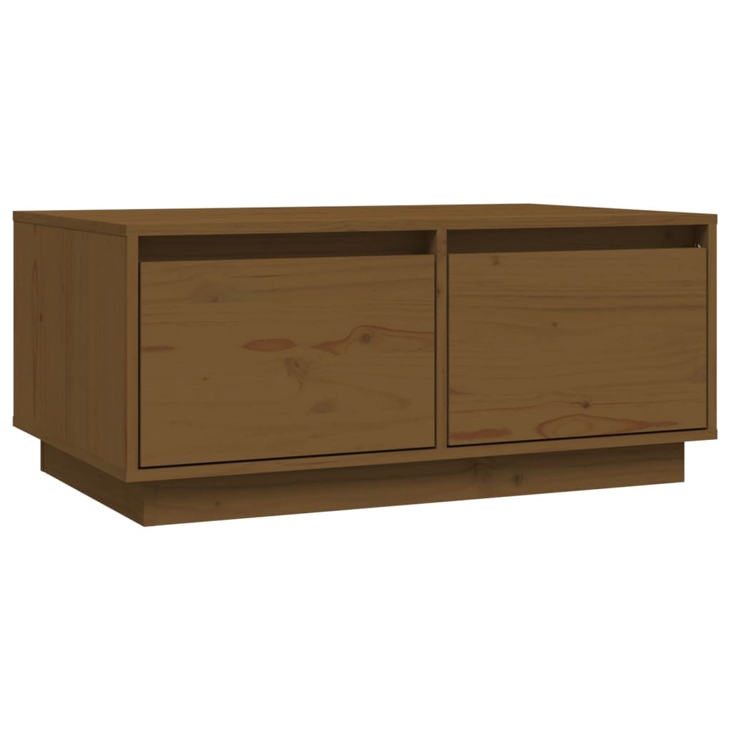 VidaXL Salontafel 80x50x35 cm massief grenenhout honingbruin