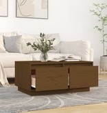 VidaXL Salontafel 80x50x35 cm massief grenenhout honingbruin