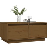 VidaXL Salontafel 80x50x35 cm massief grenenhout honingbruin