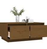 VidaXL Salontafel 80x50x35 cm massief grenenhout honingbruin