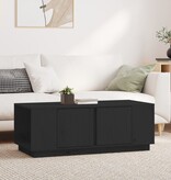 VidaXL Salontafel 110x50x40 cm massief grenenhout zwart
