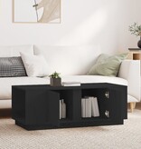 VidaXL Salontafel 110x50x40 cm massief grenenhout zwart