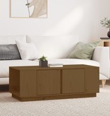 VidaXL Salontafel 110x50x40 cm massief grenenhout honingbruin