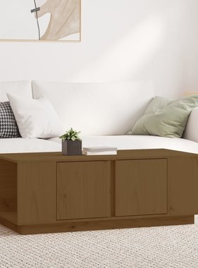 VidaXL Salontafel 110x50x40 cm massief grenenhout honingbruin
