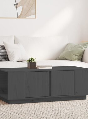 VidaXL Salontafel 110x50x40 cm massief grenenhout grijs