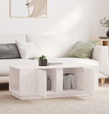 VidaXL Salontafel 110x50x40 cm massief grenenhout wit