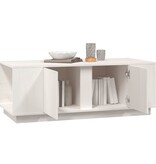VidaXL Salontafel 110x50x40 cm massief grenenhout wit