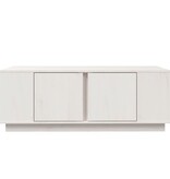 VidaXL Salontafel 110x50x40 cm massief grenenhout wit