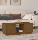 VidaXL Salontafel 110x50x40 cm massief grenenhout honingbruin