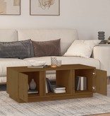 VidaXL Salontafel 110x50x40 cm massief grenenhout honingbruin