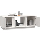 VidaXL Salontafel 110x50x40 cm massief grenenhout wit