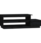 VidaXL Salontafel 120x50x40,5 cm massief grenenhout zwart