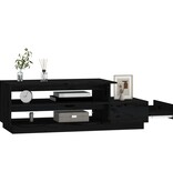 VidaXL Salontafel 120x50x40,5 cm massief grenenhout zwart