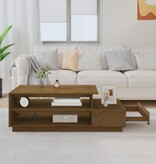 VidaXL Salontafel 120x50x40,5 cm massief grenenhout honingbruin
