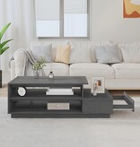 VidaXL Salontafel 120x50x40,5 cm massief grenenhout grijs