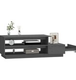VidaXL Salontafel 120x50x40,5 cm massief grenenhout grijs