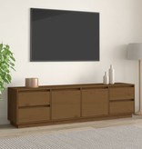 VidaXL Tv-meubel 176x37x47,5 cm massief grenenhout honingbruin