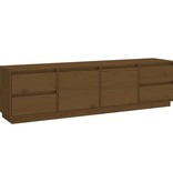 VidaXL Tv-meubel 176x37x47,5 cm massief grenenhout honingbruin
