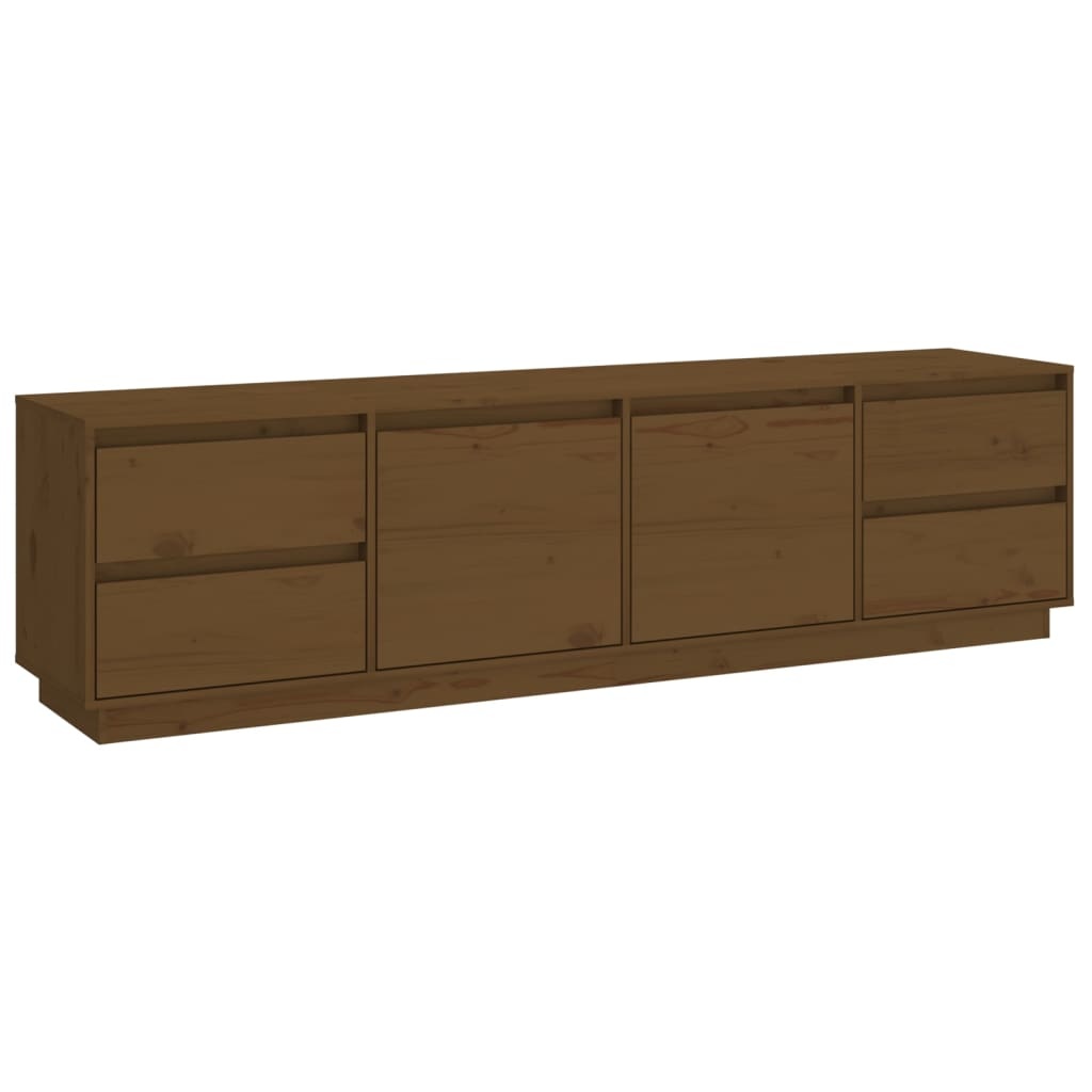 VidaXL Tv-meubel 176x37x47,5 cm massief grenenhout honingbruin