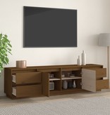 VidaXL Tv-meubel 176x37x47,5 cm massief grenenhout honingbruin