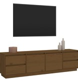 VidaXL Tv-meubel 176x37x47,5 cm massief grenenhout honingbruin
