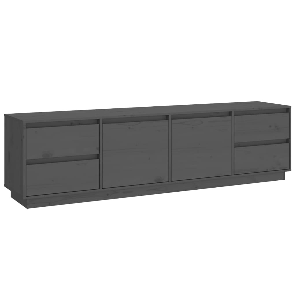 VidaXL Tv-meubel 176x37x47,5 cm massief grenenhout grijs